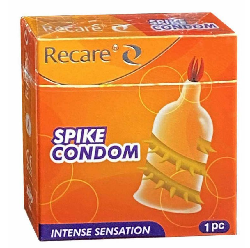 Презерватив Recare Spike Condon з шипами по спіралі та вусиком зверху (упаковка 1шт)