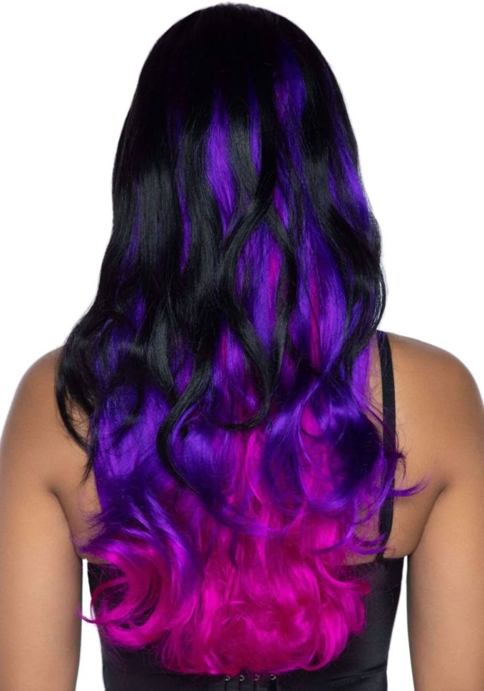 Leg Avenue Allure Multi Color Wig Black/Purple
