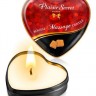Массажная свеча сердечко Plaisirs Secrets Caramel (35 мл)