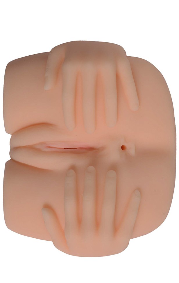 Мастурбатор Вагіна-Анус Delicate hand masturbator без вібрації тілесний
