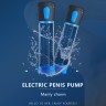 Автоматична вакуумна помпа Penis Pump підсилювач ерекції, тренажер. На батарейках (немає у комплекті). Чорно-синій, 3 режими всмоктування