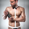 Чоловічий еротичний костюм офіціанта Passion 021 BODY L/XL: дуже відвертий боді