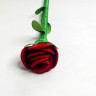 Стек троянда Kid Grain Leather Rose Crop With Calf Leather Rose