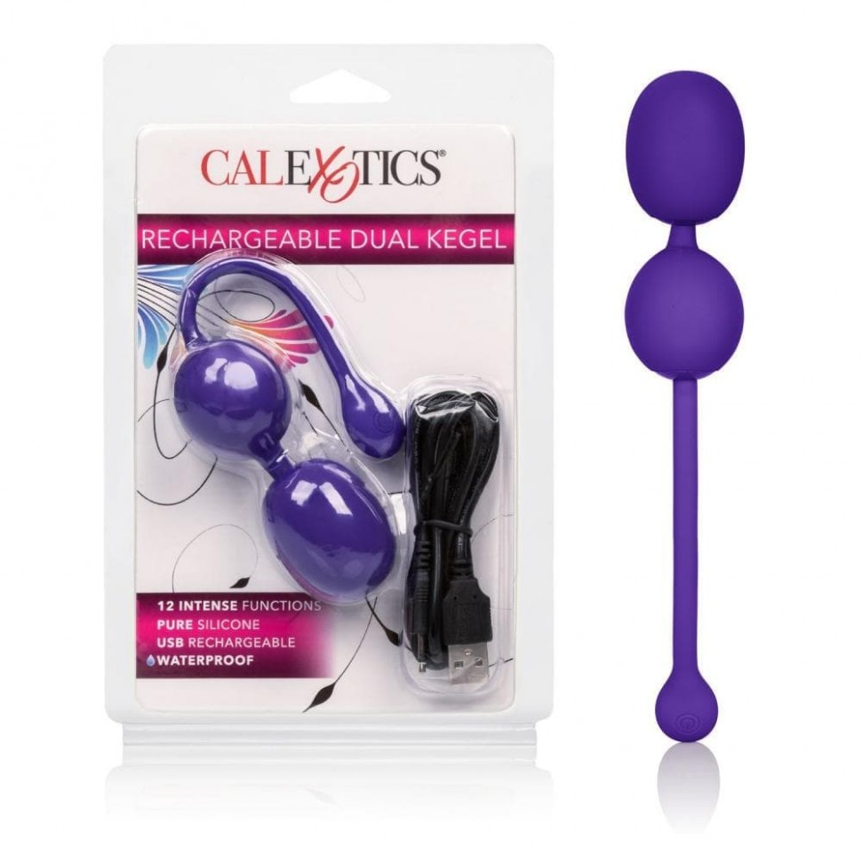 CalExotics Rechargeable Dual Kegel вагинальные шарики 9х3.2 см. (фиолетовый)