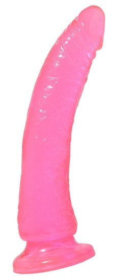 Гелевый фаллоимитатор 19х3,5 см розовый